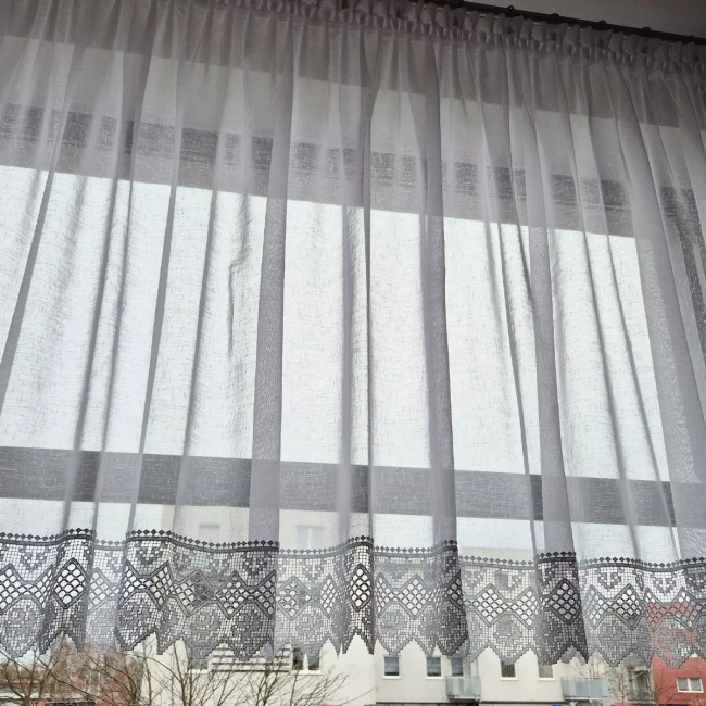 Firana gotowa z gipiurą 400x120 ALICJA (limitowana kolekcja) - na karnisz 150-260cm